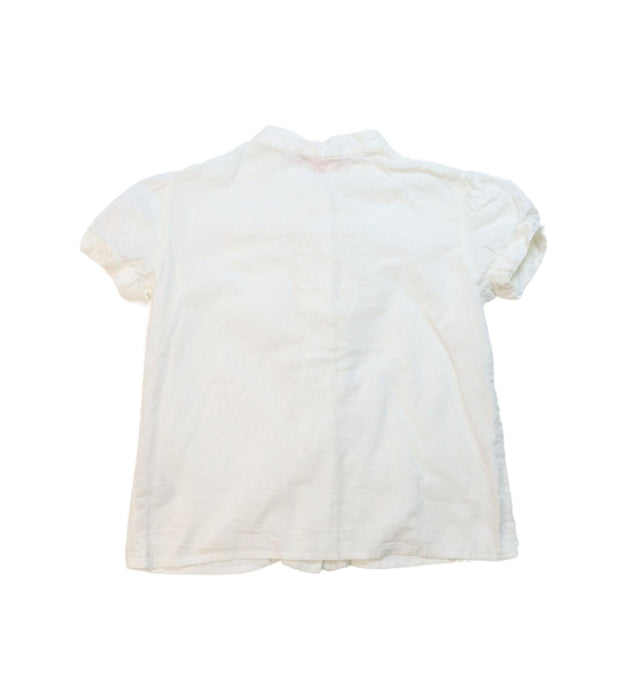 A White Short Sleeve Tops from Bonpoint in size 4T for girl. (Back View)