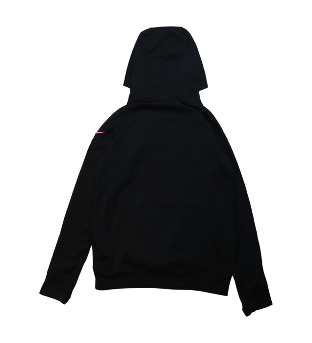A Black Hooded Sweatshirts from Nike in size 7Y for boy. (Back View)