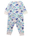A Blue Long Sleeve Jumpsuits from Petit Bateau in size 0-3M for boy. (Back View)