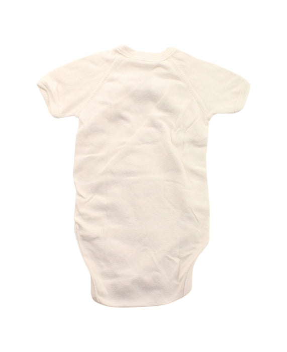A White Short Sleeve Bodysuits from Petit Bateau in size 0-3M for neutral. (Back View)