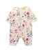A White Short Sleeve Jumpsuits from Petit Bateau in size 0-3M for girl. (Back View)