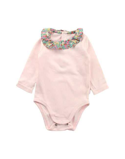 A Pink Long Sleeve Bodysuits from Jacadi in size 3-6M for girl. (Front View)