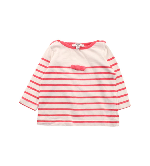 A Red Long Sleeve Tops from Jacadi in size 3-6M for girl. (Front View)