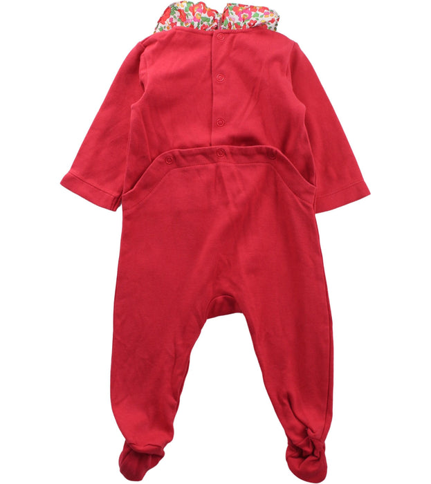 A Red Onesies from Jacadi in size 0-3M for girl. (Back View)