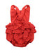 A Red Overall Shorts from Jacadi in size 0-3M for girl. (Back View)