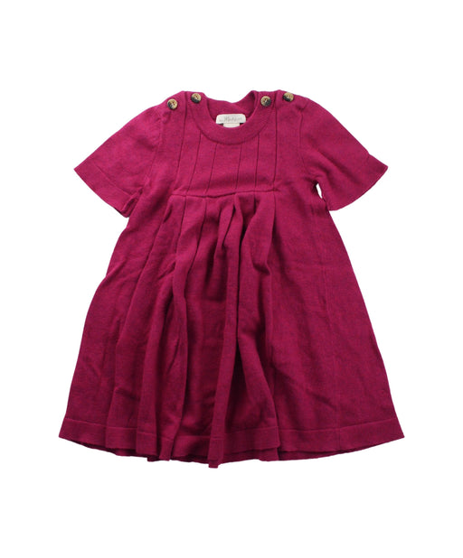 A Pink Short Sleeve Dresses from Monsoon in size 2T for girl. (Front View)