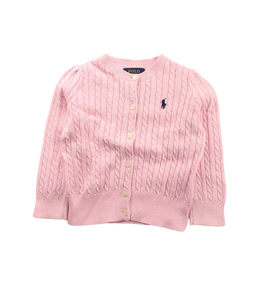 A Pink Cardigans from Polo Ralph Lauren in size 2T for girl. (Front View)