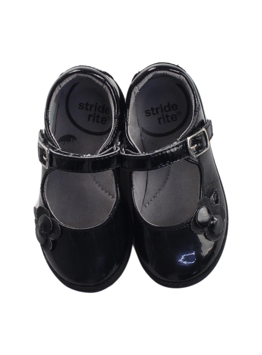 A Black Flats from Stride Rite in size 18-24M for girl. (Back View)