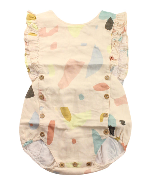 A White Sleeveless Bodysuits from yellowpelota in size 2T for girl. (Front View)