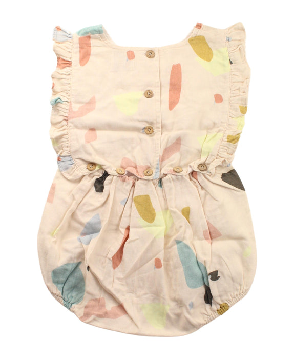 A White Sleeveless Bodysuits from yellowpelota in size 2T for girl. (Back View)