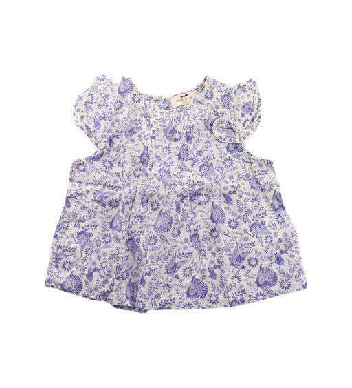 A Blue Short Sleeve Dresses from Cyrillus in size 3T for girl. (Front View)
