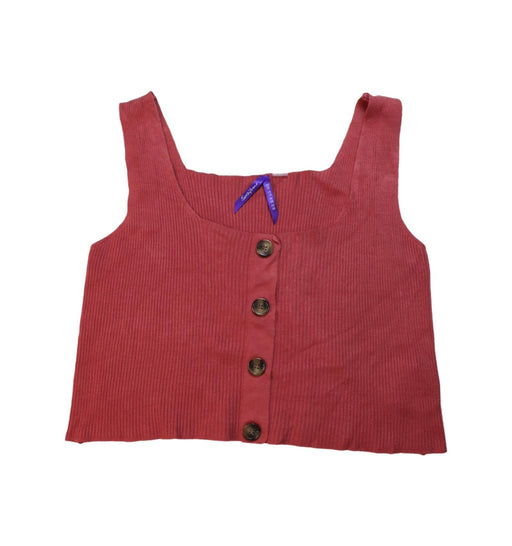A Red Sleeveless Tops from Seraphine in size XL for maternity. (Front View)
