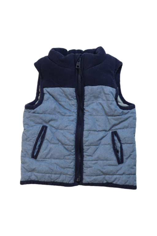 A Blue Outerwear Vests from Mamas & Papas in size 6-12M for boy. (Front View)
