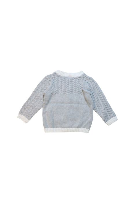 A Grey Cardigans from The Little White Company in size 12-18M for boy. (Back View)