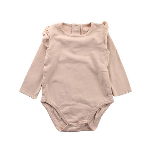 A Beige Long Sleeve Bodysuits from Play Up in size 6-12M for girl. (Front View)