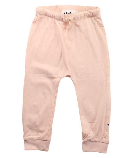 A Pink Sweatpants from Molo in size 6-12M for girl. (Front View)