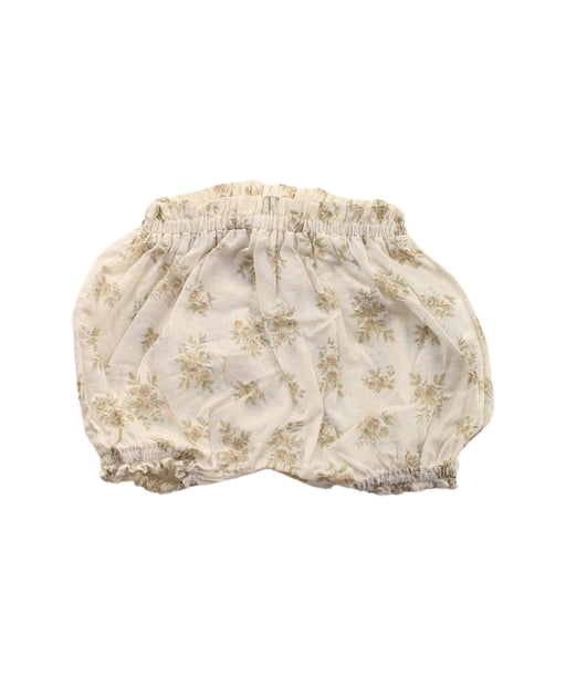 A White Bloomers from Louisiella in size 3-6M for girl. (Front View)