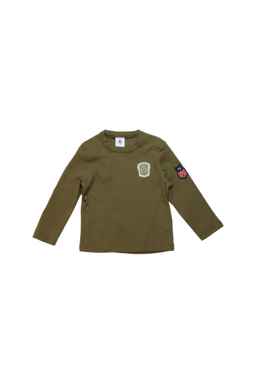 A Green Long Sleeve T Shirts from Petit Bateau in size 6-12M for neutral. (Front View)