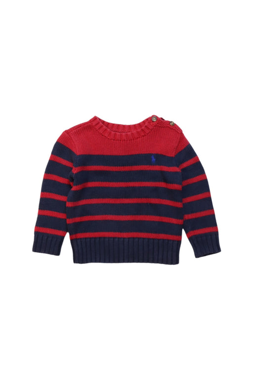 A Red Knit Sweaters from Polo Ralph Lauren in size 6-12M for boy. (Front View)