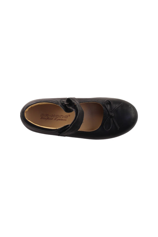 A Black Flats from Dr. Kong in size 7Y for girl. (Front View)