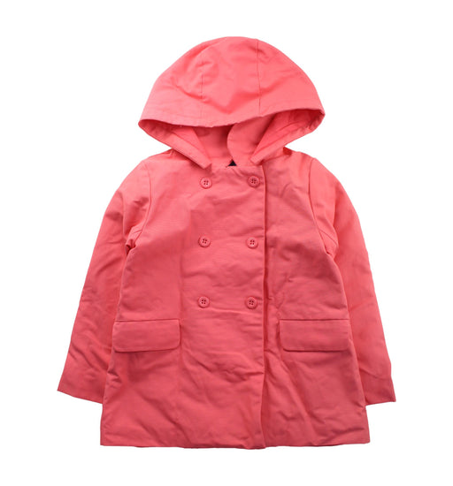 A Orange Coats from Jacadi in size 6T for girl. (Front View)