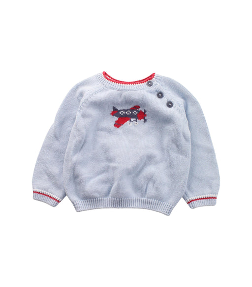 A Blue Knit Sweaters from The Little White Company in size 0-3M for boy. (Front View)