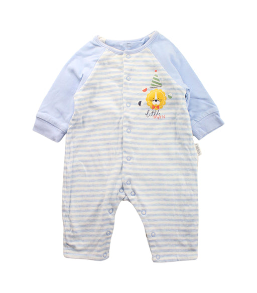 A Blue Long Sleeve Jumpsuits from Mides in size 3-6M for boy. (Front View)