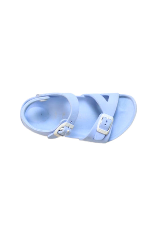 A Blue Sandals from Birkenstock in size 4T for girl. (Front View)