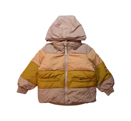 A Brown Puffer/Quilted Jackets from Liewood in size 3T for neutral. (Front View)