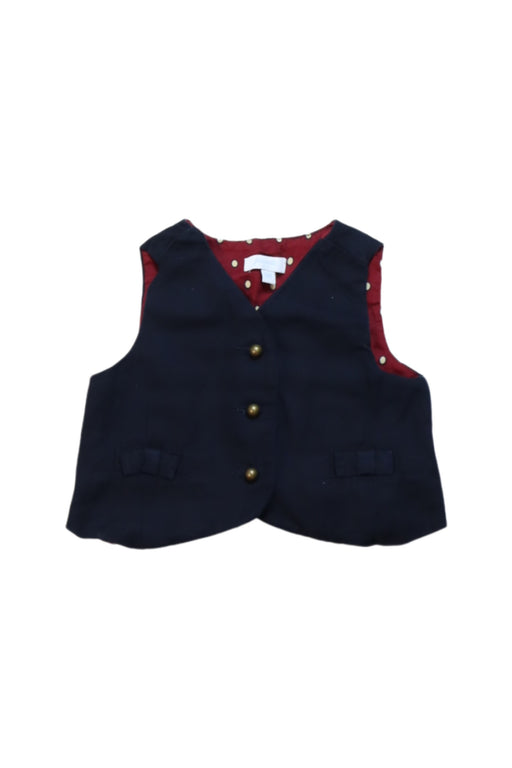 A Black Suit Vests from Jacadi in size 3-6M for neutral. (Front View)
