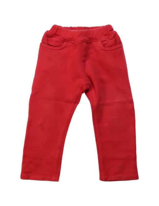 A Red Casual Pants from Petit Bateau in size 12-18M for girl. (Front View)