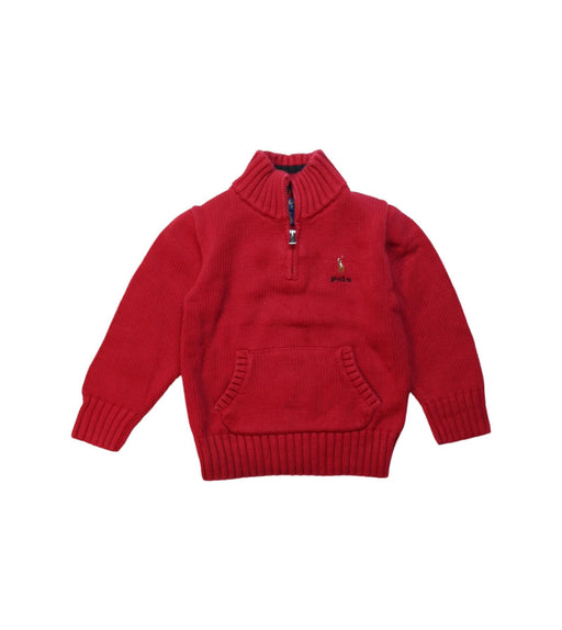A Red Knit Sweaters from Polo Ralph Lauren in size 3T for neutral. (Front View)