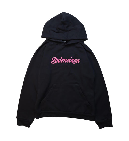 A Black Hooded Sweatshirts from Balenciaga in size 10Y for girl. (Front View)
