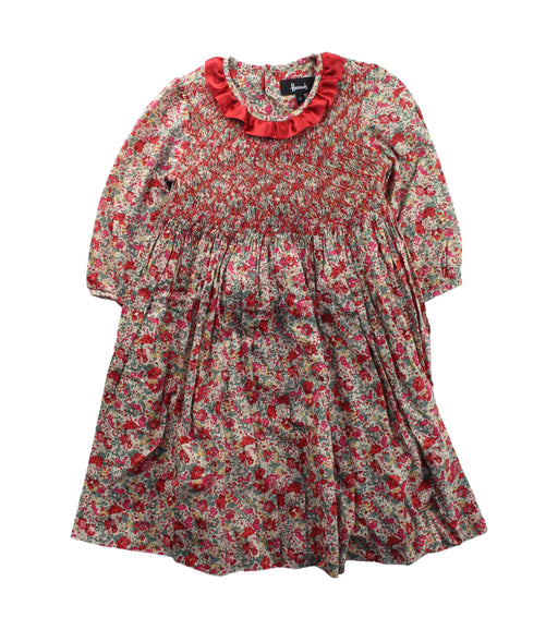 A Red Long Sleeve Dresses from Harrods in size 5T for girl. (Front View)