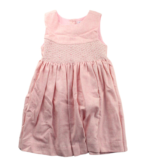 A Pink Sleeveless Dresses from Rachel Riley in size 5T for girl. (Front View)