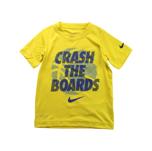 A Yellow Short Sleeve T Shirts from Nike in size 3T for boy. (Front View)