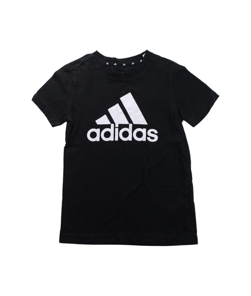 A Black Short Sleeve T Shirts from Adidas in size 9Y for girl. (Front View)