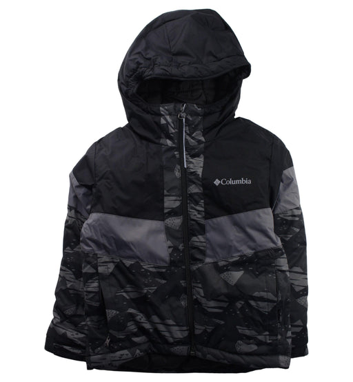 A Black Lightweight Jackets from Columbia in size 6T for boy. (Front View)