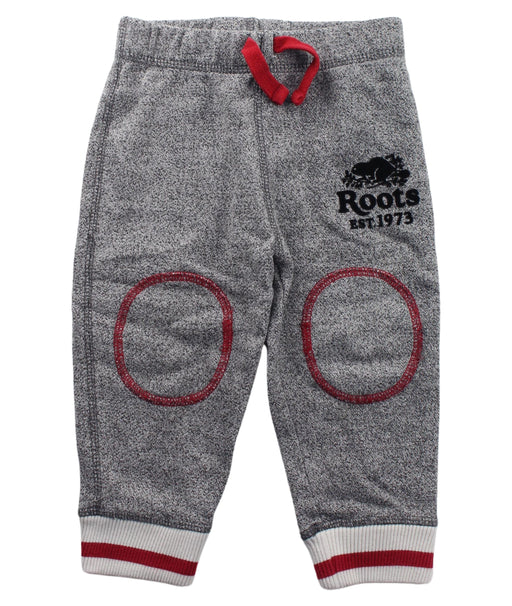 A Grey Sweatpants from Roots in size 12-18M for girl. (Front View)