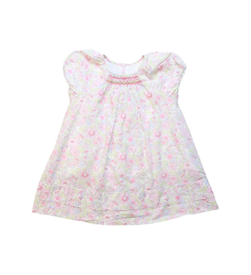 A Pink Sleeveless Dresses from Jacadi in size 6-12M for girl. (Front View)