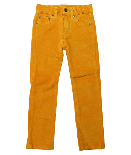 A Yellow Casual Pants from Crewcuts in size 5T for boy. (Front View)