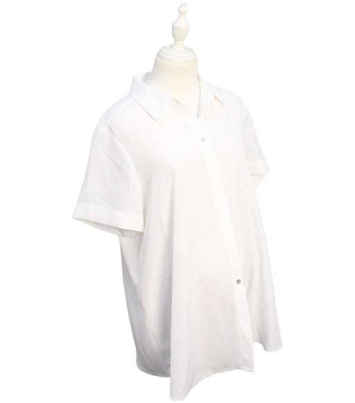 A White Shirts from Hatch in size L for maternity. (Front View)