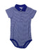 A Blue Short Sleeve Bodysuits from Petit Bateau in size 18-24M for boy. (Front View)