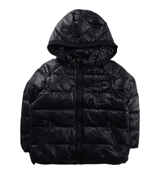 A Black Puffer/Quilted Jackets from Nicholas & Bears in size 6T for boy. (Front View)