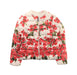 A Red Puffer/Quilted Jackets from Moncler in size 5T for girl. (Front View)