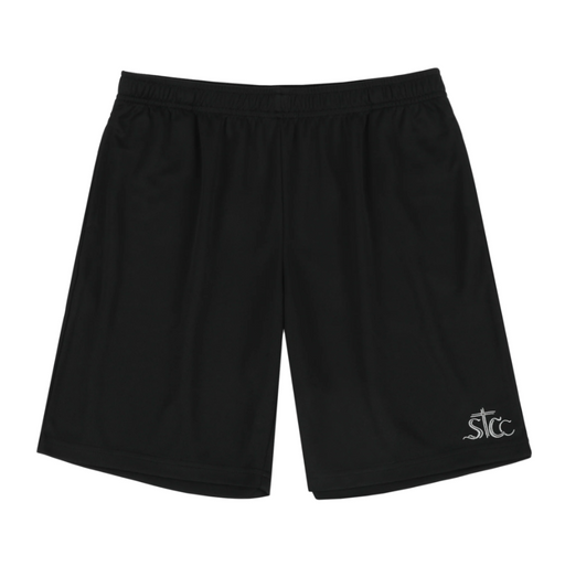 A Black Shorts from ECF Saint Too Canaan College in size 10Y for neutral. (Front View)