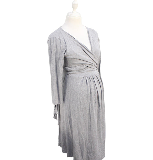 A Grey Long Sleeve Dresses from Isabella Oliver in size M for maternity. (Front View)