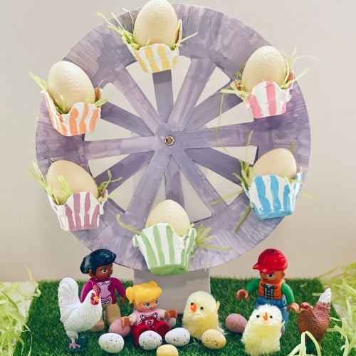 How To: Upcycled Easter Ferris Wheel Craft