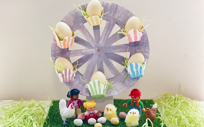 How To: Upcycled Easter Ferris Wheel Craft