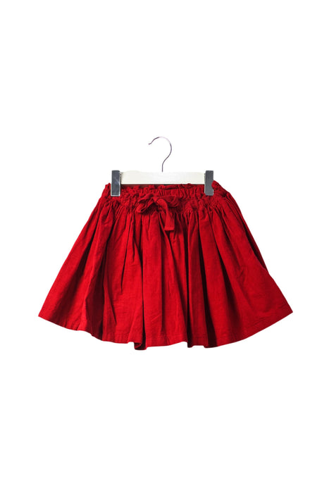 A Red Short Skirts from Bonton in size 4T for girl. (Front View)